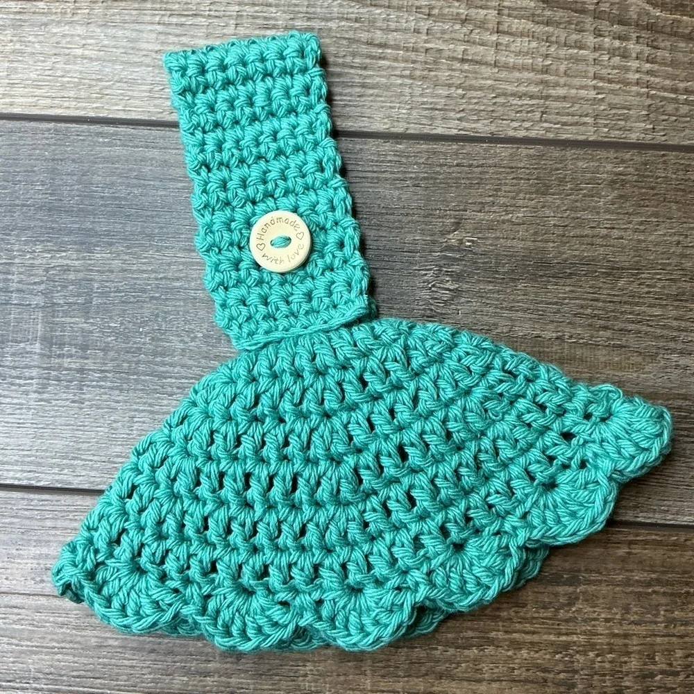 Kitchen Tea Hand Towel Holder Topper Cotton‎ Handcrafted Handmade Crochet